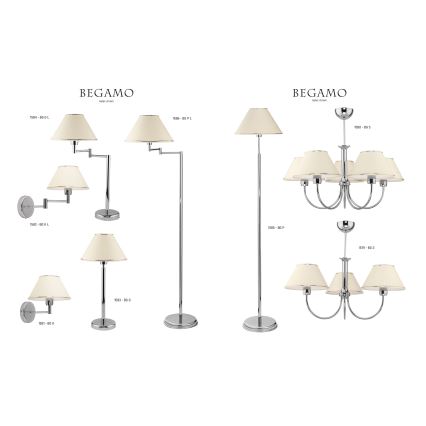 Jupiter 1580 - BG 5 CH - Luster na štangi BEGAMO 5xE27/60W