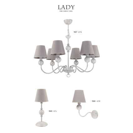 Jupiter 1589 - LY L BI - Stona lampa LADY E14/40W