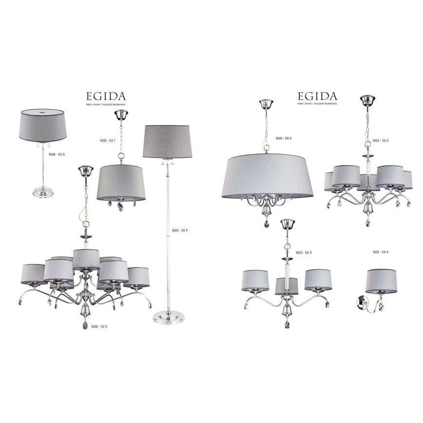 Jupiter 1603 - EG 3 CH - Kristalni luster EGIDA 3xE27/60W