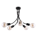 Jupiter 1640 - Luster na stalku LUCE 5xE27/60W/230V crna
