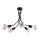 Jupiter 1640 - Luster na stalku LUCE 5xE27/60W/230V crna