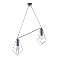 Jupiter 1645 - Luster na sajli KAIR 2xE27/60W/230V crna/grafit