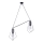 Jupiter 1645 - Luster na sajli KAIR 2xE27/60W/230V crna/grafit