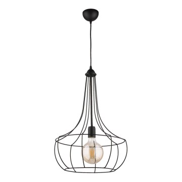 Jupiter 1653 - Luster na kablu FOX 1xE27/60W/230V crna