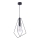 Jupiter 1661 - Luster na lanku KAIR 1xE27/60W/230V crna/sjajni hrom