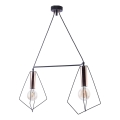 Jupiter 1665 - Viseći luster na sajli KAIR 2xE27/60W/230V crna/bakrena