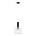 Jupiter 1855 - VA1 - Luster na sajli VANES 1xE27/60W/230V sjajni hrom/crna