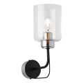 Jupiter 1885 - Zidna lampa CERES 1xE27/15W/230V matni hrom/crna