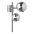 Jupiter 1903 - Zidno svetlo NEPTUN 2xG9/14W/230V matni hrom/zadimljeno sivo