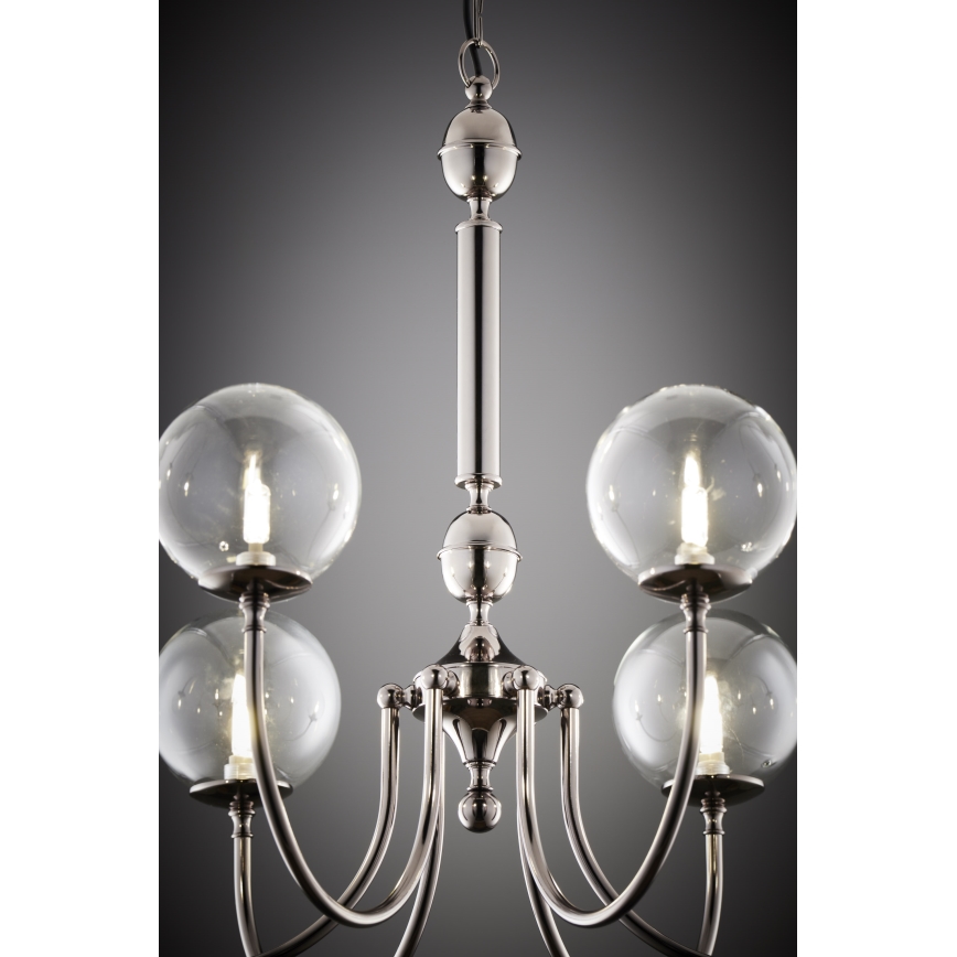 Jupiter 2022 - Luster na lancu BRILLANTE 6xG9/10W/230V sjajni hrom