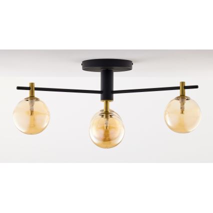 Jupiter 2031 - Plafonski luster FIGARO 4xG9/10W/230V crna/zlatna/bež