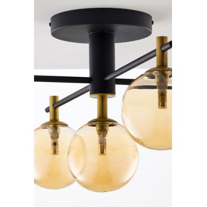 Jupiter 2032 - Plafonski luster FIGARO 5xG9/10W/230V crna/zlatna/bež