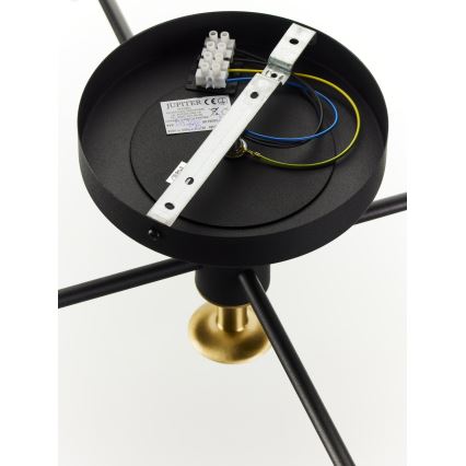 Jupiter 2032 - Plafonski luster FIGARO 5xG9/10W/230V crna/zlatna/bež