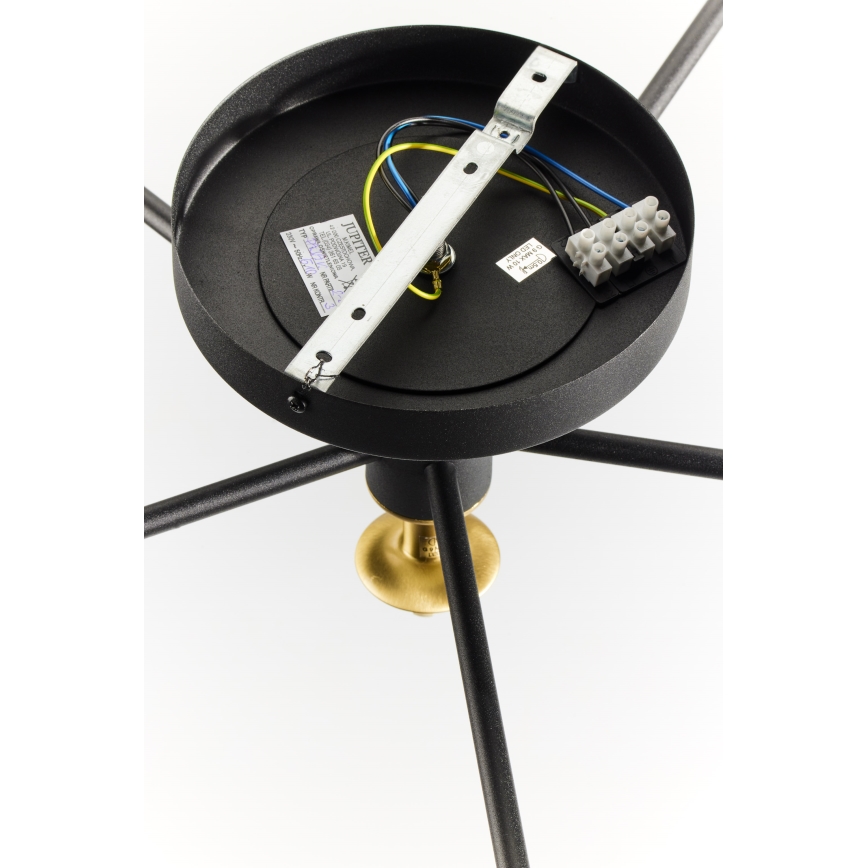 Jupiter 2033 - Plafonski luster FIGARO 6xG9/10W/230V crna/zlatna/bež