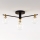 Jupiter 2034 - Plafonski luster FIGARO 4xG9/10W/230V crna/zlatna/bež/prozirna