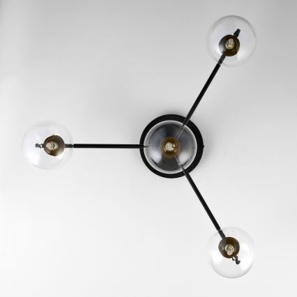 Jupiter 2034 - Plafonski luster FIGARO 4xG9/10W/230V crna/zlatna/bež/prozirna