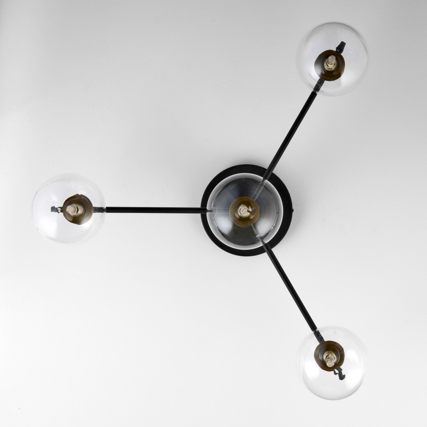 Jupiter 2034 - Plafonski luster FIGARO 4xG9/10W/230V crna/zlatna/bež/prozirna