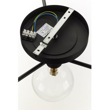 Jupiter 2034 - Plafonski luster FIGARO 4xG9/10W/230V crna/zlatna/bež/prozirna