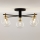 Jupiter 2035 - Plafonski luster FIGARO 5xG9/10W/230V crna/zlatna/bež/prozirna
