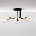 Jupiter 2040 - Luster na šipci BURANO 5xG9/10W/230V crna/zlatna/prozirna