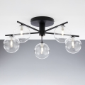 Jupiter 2046 - Plafonski luster PRATO 5xG9/10W/230V crna/prozirna