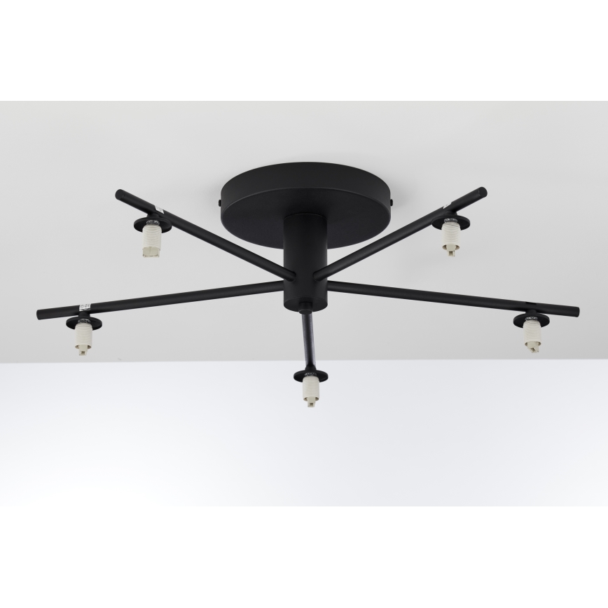 Jupiter 2046 - Plafonski luster PRATO 5xG9/10W/230V crna/prozirna