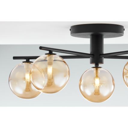 Jupiter 2047 - Plafonski luster PRATO 5xG9/10W/230V crna/bež