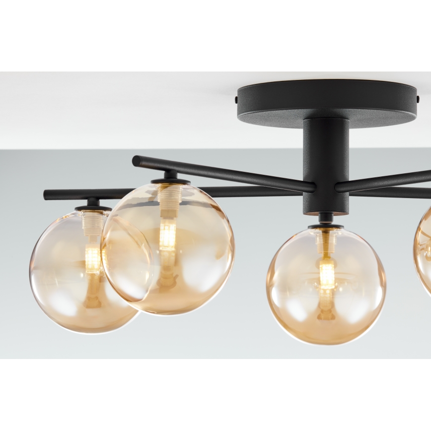 Jupiter 2047 - Plafonski luster PRATO 5xG9/10W/230V crna/bež