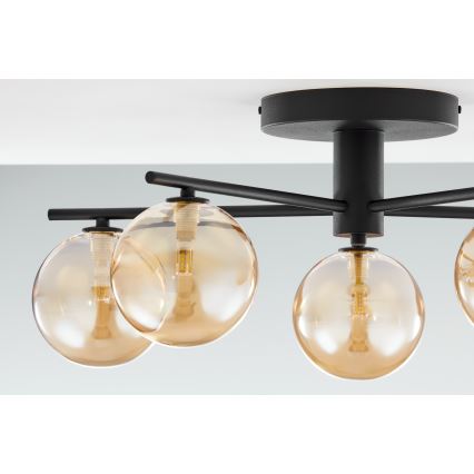 Jupiter 2047 - Plafonski luster PRATO 5xG9/10W/230V crna/bež
