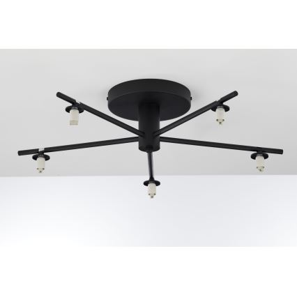 Jupiter 2049 - Plafonski luster PRATO 5xG9/14W/230V crna/bela