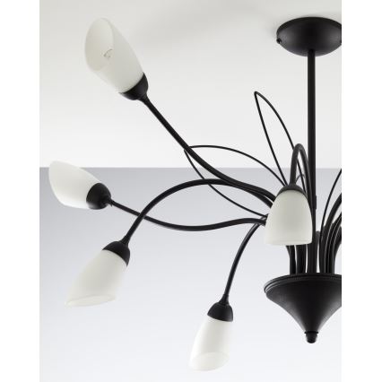 Jupiter 2056 - Luster na šipci GLORIOSA 10xG9/14W/230V crna