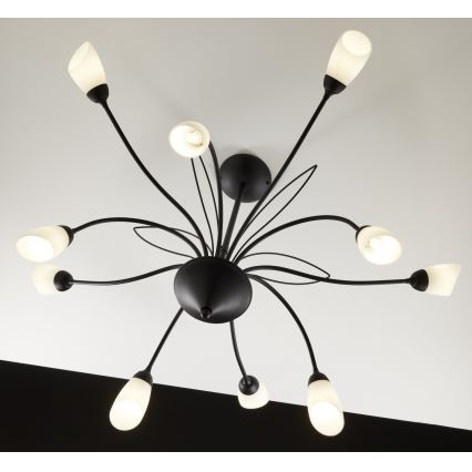 Jupiter 2056 - Luster na šipci GLORIOSA 10xG9/14W/230V crna
