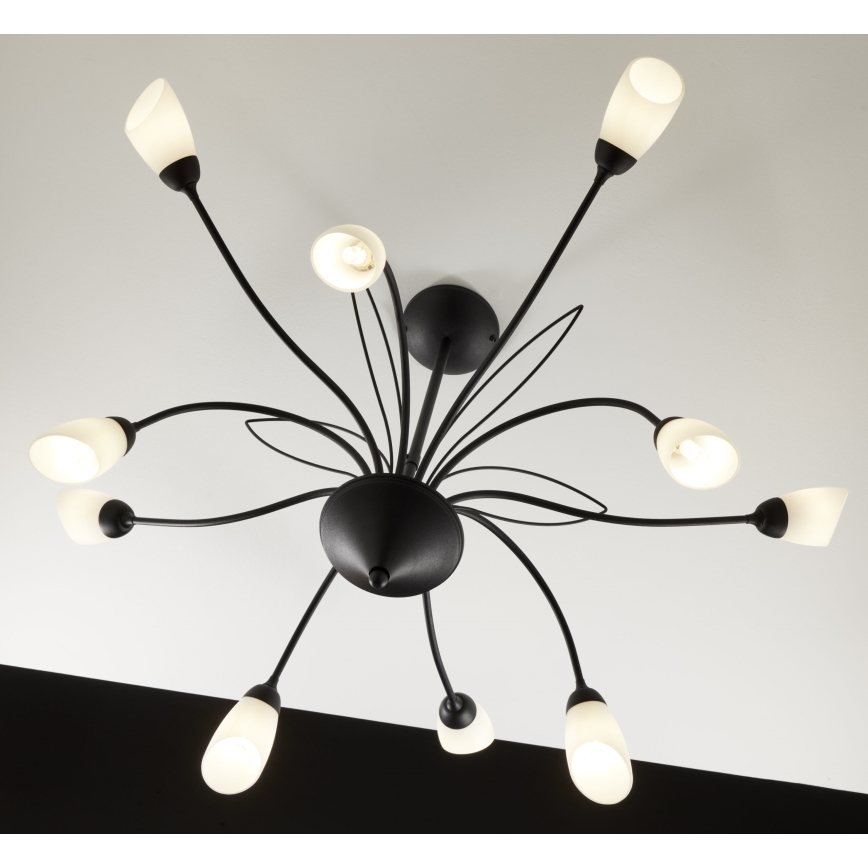 Jupiter 2056 - Luster na šipci GLORIOSA 10xG9/14W/230V crna