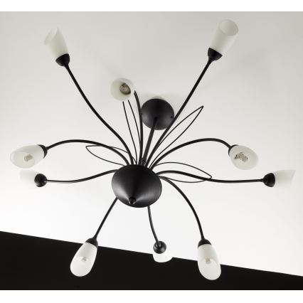 Jupiter 2056 - Luster na šipci GLORIOSA 10xG9/14W/230V crna