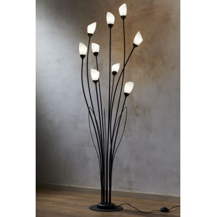 Jupiter 2058 - Stojeća lampa GLORIOSA 9xG9/14W/230V crna