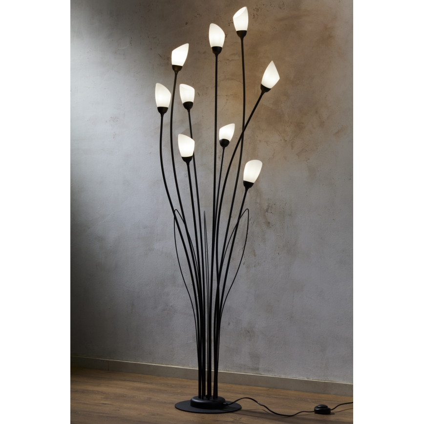 Jupiter 2058 - Stojeća lampa GLORIOSA 9xG9/14W/230V crna