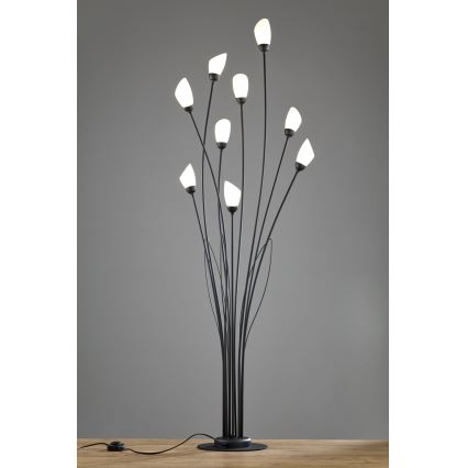 Jupiter 2058 - Stojeća lampa GLORIOSA 9xG9/14W/230V crna