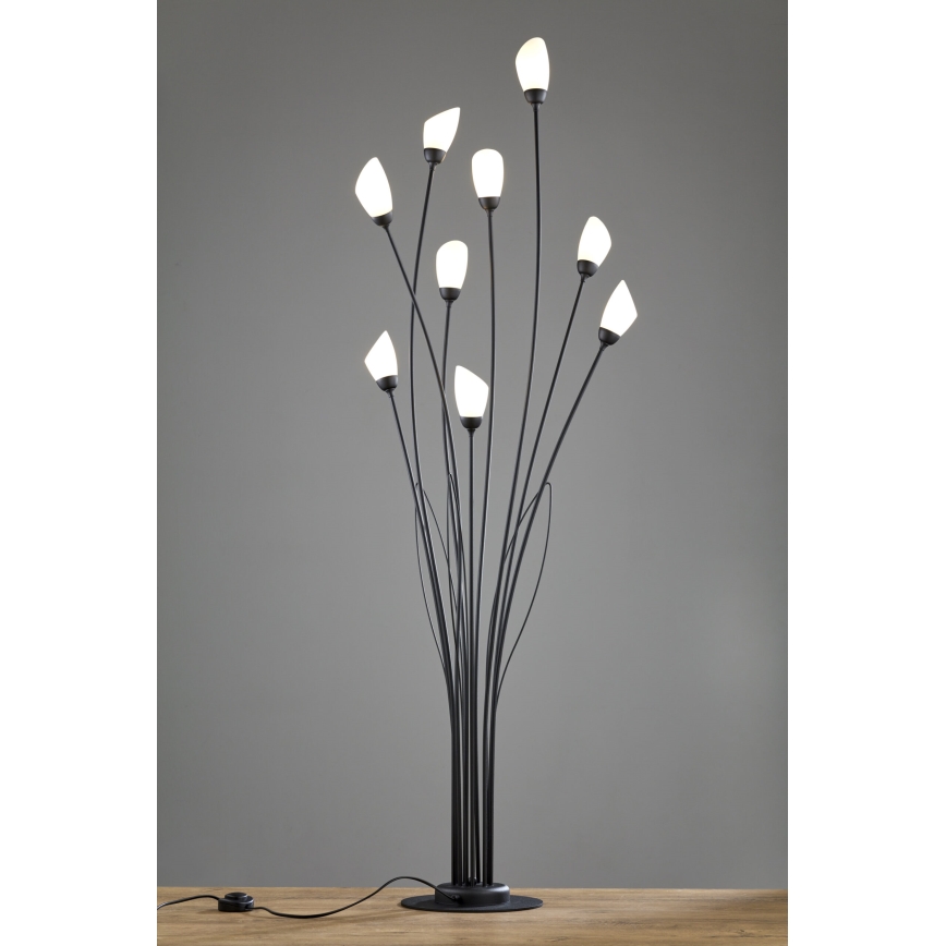 Jupiter 2058 - Stojeća lampa GLORIOSA 9xG9/14W/230V crna