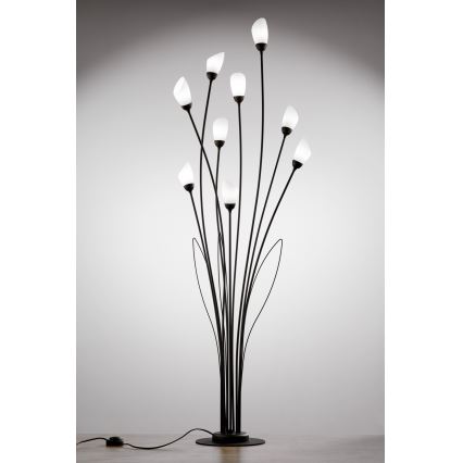 Jupiter 2058 - Stojeća lampa GLORIOSA 9xG9/14W/230V crna