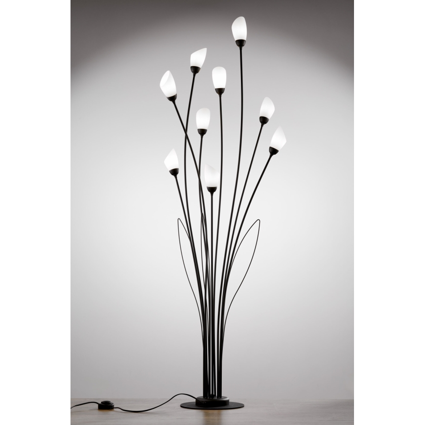 Jupiter 2058 - Stojeća lampa GLORIOSA 9xG9/14W/230V crna