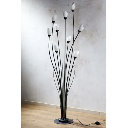 Jupiter 2058 - Stojeća lampa GLORIOSA 9xG9/14W/230V crna