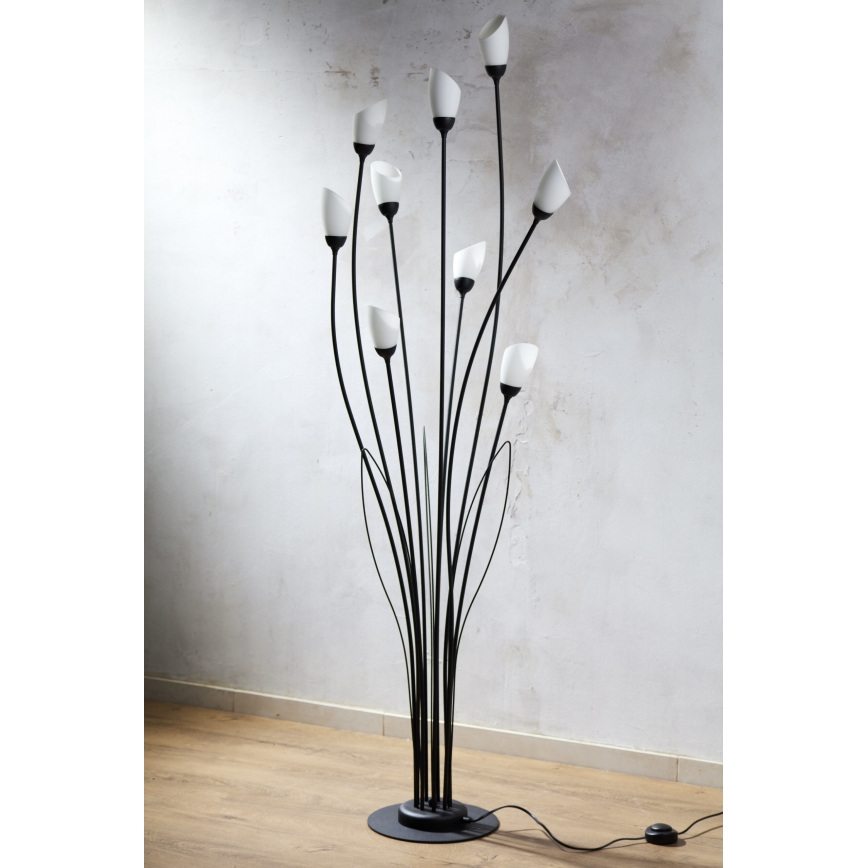 Jupiter 2058 - Stojeća lampa GLORIOSA 9xG9/14W/230V crna