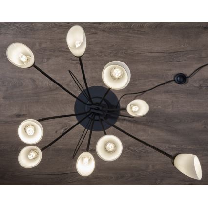 Jupiter 2058 - Stojeća lampa GLORIOSA 9xG9/14W/230V crna