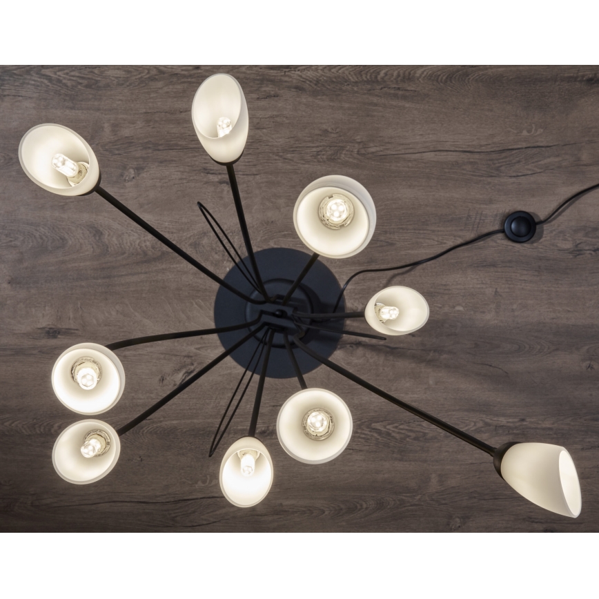 Jupiter 2058 - Stojeća lampa GLORIOSA 9xG9/14W/230V crna