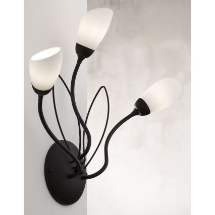 Jupiter 2059 - Zidna lampa GLORIOSA 3xG9/14W/230V crna