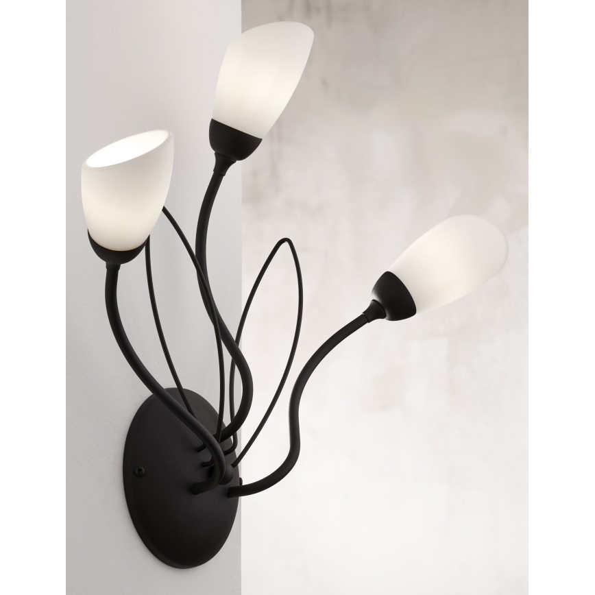Jupiter 2059 - Zidna lampa GLORIOSA 3xG9/14W/230V crna