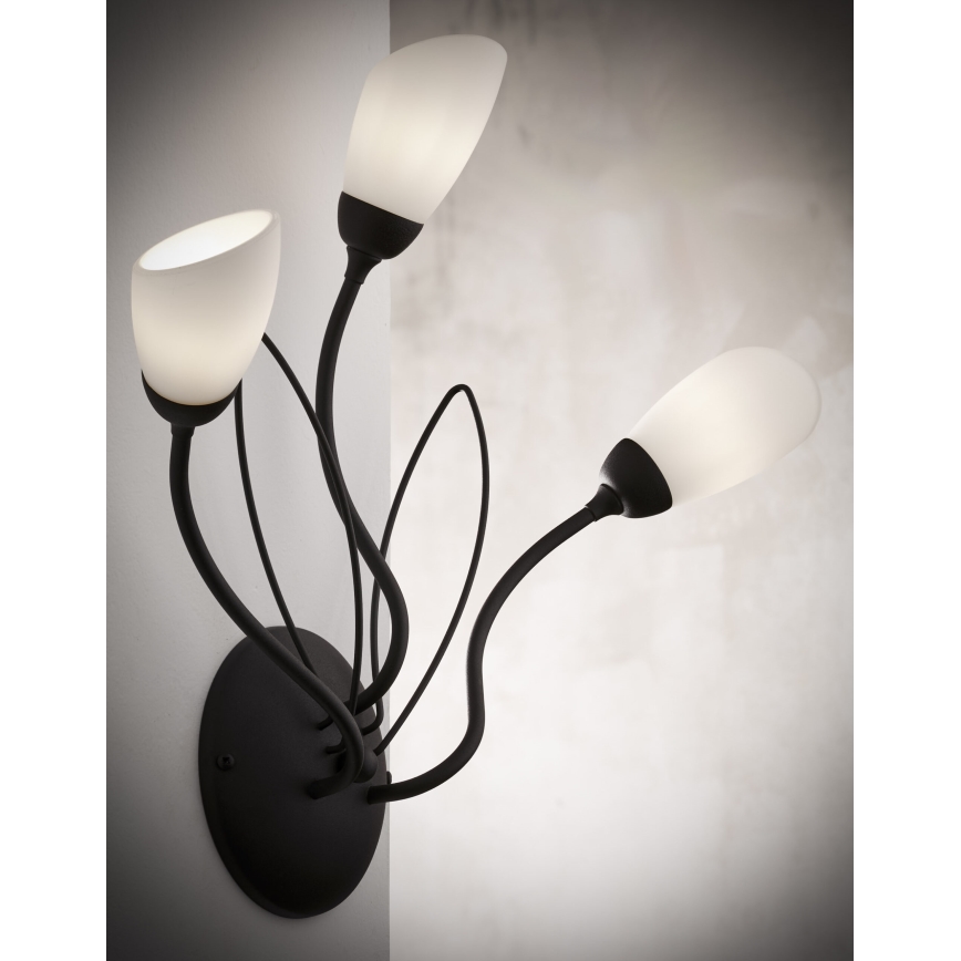 Jupiter 2059 - Zidna lampa GLORIOSA 3xG9/14W/230V crna