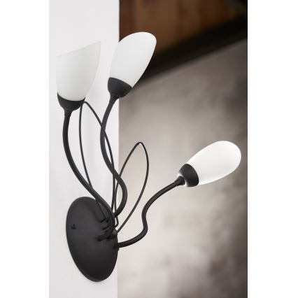 Jupiter 2059 - Zidna lampa GLORIOSA 3xG9/14W/230V crna