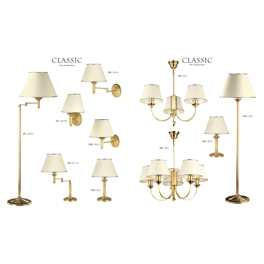 Jupiter 206-CL L L - Stona lampa CLASSIC 1xE27/60W/230V