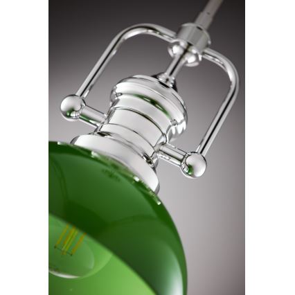 Jupiter 2071 - Luster na štapu PLATINO 1xE27/15W/230V zelena/sjajni hrom